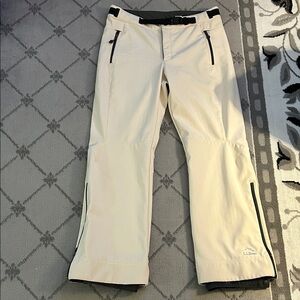 LL Bean Wildcat Cream Woman’s Snow Pants READ